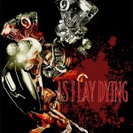 Head Lamps skull engine blood splatter harley headlamps as I lay dying