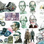 Android sketches chrome machinese robot